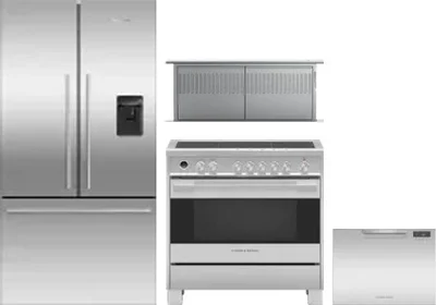 4 Piece Package Includes Refrigerator, Range, Hood And Dishwasher